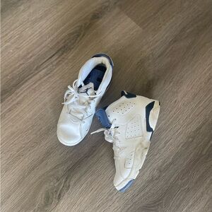 Jordan 6 Retro White and Blue Sneakers Youth